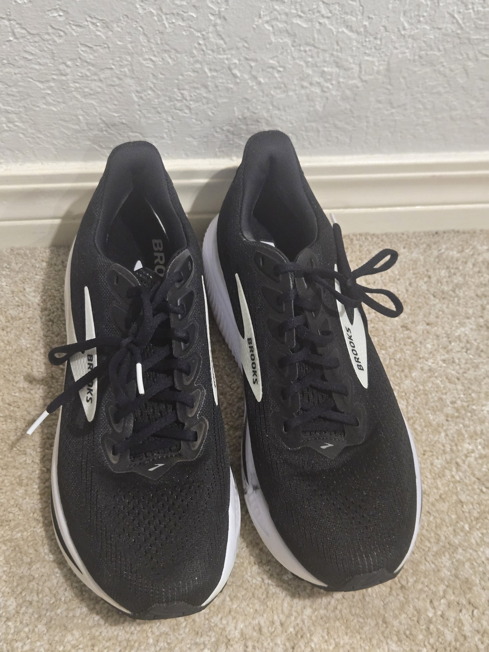 Brooks Ghost Black and White Men's Running Shoes